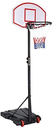 GOPLUS Basketballkorb Basketballständer Basketballanlage auf Rädern für Kinder und Jugendliche höhenverstellbar 179 bis 208 cm