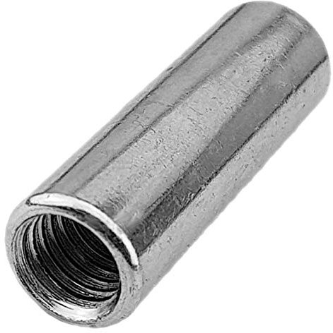 100 Stück QUALITÄTS VERBINDUNGSMUTTER | Edelstahl (A2) | Rund | Größe M16 x Länge 48mm