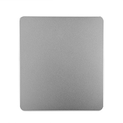 Fdit Mauspad aus Aluminiumlegierung, rutschfeste Mauspads, doppelseitiges Büromousemat für PC-Computer Laptop(Silber)