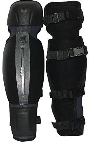 Espinilleras para protección de rodillas y tobillos con cierre rápido y correas ajustables talla única KRAMP