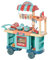 HOMCOM Cucina Giocattolo Per Bambini 3-6 Anni, Caffetteria Ristorante con 50 Accessori Inclusi, 79.5 x 33 x 90.5cm