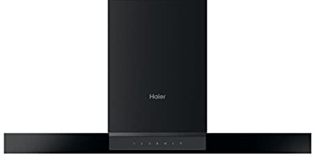 Haier I-Link HATS9DS46BWIFI- Campana extractora 90cm, WIFI, Potencia 891 m3/h, 270W, 5 Velocidades, Silenciosa 63 db, Filtros carbono, 3 Filtros Antigrasa, Luz LED, Clase A+, Cristal Negro