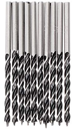 Spiralbohrer, schneller Ersatz, 10 Stück, Holzbearbeitungswerkzeug, Spiralbohrer mit Zentrierspitze, hochfestes Bohrwerkzeug, 3 mm Durchmesser, Holzbohrer