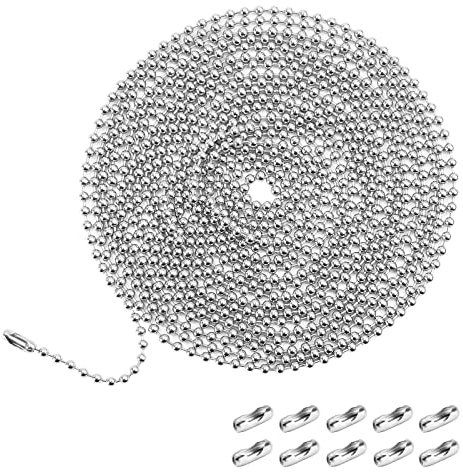 Blind Chain, Roller Chain Extension with 10 Connectors (3.2 mm), Silver