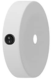 creative cables Kit Mini Rosace cylindrique en métal avec Interrupteur - Blanc Mat