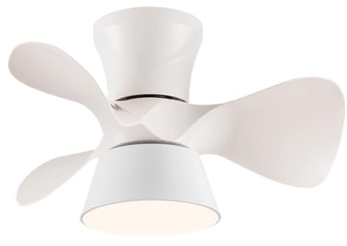 Ventilatore Da Soffitto Con Luce Silenzioso LED Dimmerabile Bianco Lampadario Con Ventilatore DC Reversibile 6 Velocità Piccolo Plafoniera Con Ventilatore Per La Camera Da Letto Dei Bambini Lounge
