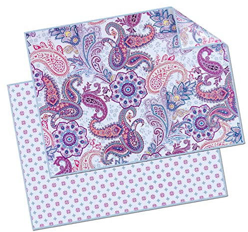 Brillenputztücher mit Motivdruck in verschiedenen Kombinationen (Paisley, 2er Pack 30 x 40 cm)