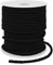 LEREATI Schwarz Polyester Kordel 3mm x 25m, 3-lagige Weiches Bastelseil Satin-Kordel-Besatz Dekorative gedrehte Makramee Schnur für DIY Handwerk Vorhang Krawatte Ehre Cord Geschenk Taschen