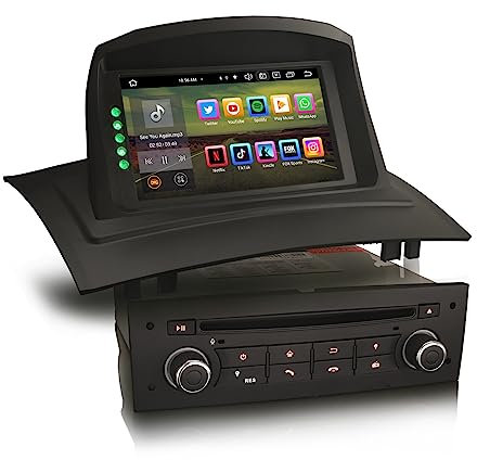 Erisin 7 Zoll Android 12 8-Kern 4GB RAM+ 64GB ROM Autoradio Mit GPS Navi für Renault Megane II Unterstützt DAB+ CarPlay Wireless Android Auto DSP WiFi 4G FM BT A2DP RDS CD Player Touchscreen