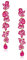 EVER FAITH Strass Kristall Kronleuchter baumeln Ohrringe Art Deco Marquise Teardrop lange Tropfen Ohrhänger für Damen Braut Hochzeit Prom Hot Pink Gold-Ton