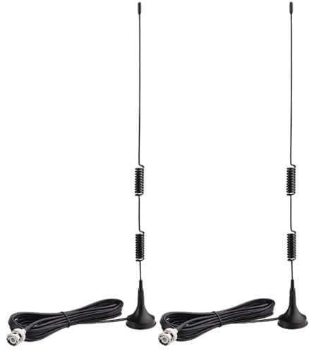 VHF UHF Ham Radio Police Scanner Amateur Mobile Antenna Magnetic Base BNC Male Antenna Compatible with Uniden Bearcat Whistler Radio Shack Police Scanner Ham
