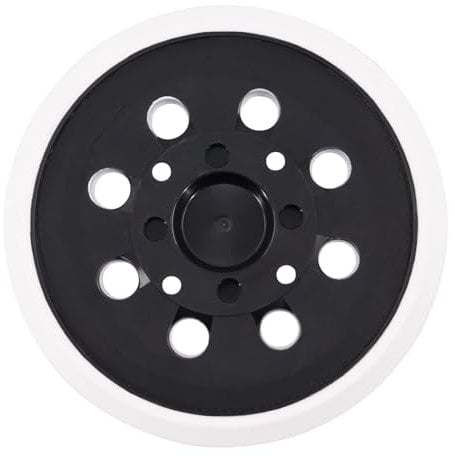Plateau de Ponçage pour Bosch 125 mm avec Hook et Loop 8 Trous, dureté moyenne avec système accessoires pour ponceuse excentrique PEX 300/400 AE / 4000 AE/Advanced Orbit 18(Blanc)