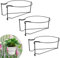 Moskado Hanging Plant Holder, Metal Balcony Planters Railing Hanging Stand, Iron Rack Hanging Railing Planters for Outdoor Plants Holder,Detachable (3PCS)