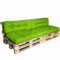 Bananair - Coussin Palette Extérieur Confortable - Tissu Résistant, Anti-UV & Déperlant - Coussin Salon de Jardin Extérieur, Balcon, Terrasse (Lot 2 Assises 120X80 cm + 2 Dossiers 120X40 cm, Vert)