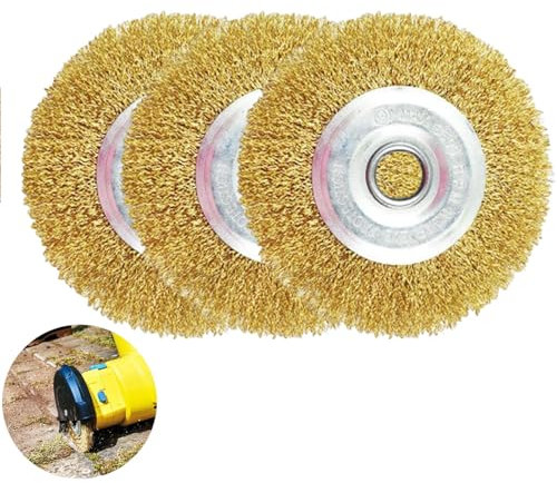 3er Set FugenbüRste Weed Brush Unkraut Mit Mehrheit DrahtbüRsten Ersatz FugenbüRste 10 Mm Breite DrahtbüRste Weedbrush ZubehöR Zur Entfernung Von Unkraut Moos Steinen