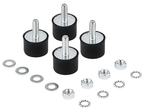 Schwingungsdämpfer Antivibrationsfüße für Klimaanlage RODIGAS, M8 4 Stück für Wärmepumpen, verschiedene Geräte,Gummi-Halterung für Klimageräte Bodenkonsole, Anti-Vibration