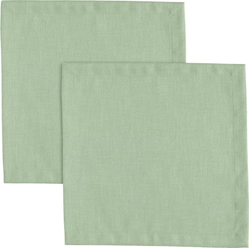 Erwin Müller Serviette, Stoffserviette 2er-Pack Uni, Madrid Pistazie Größe 40x40 cm - angenehme, weich fließende Qualität, mit hochwirksamer Fleckschutzausrüstung, bügelleicht