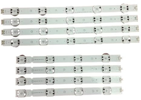 YSABVCP Led-hintergrundbeleuchtung Streifen Fit for TV 65UK6340PTF 65UK6300 65UK6400 65UK6470PLC 65UK6400PLF 65UK6300PUE 65UK63_9LED 65UN7000PUD 65UM7100PSA(Kit 4pcs for 1 TV)