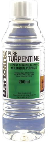 AMK® Pure Turpentine 250ml Natural Solvent for Artists and Decorators Thins Oil Paints Cleans Brushes