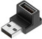 Adattatore USB ad angolo retto | Adattatore USB 3.0 maschio a femmina, connettore extender USB da 90 gradi, adattatore USB a forma di L per laptop, PC, telefoni, tablet | Connettore USB a gomito per s