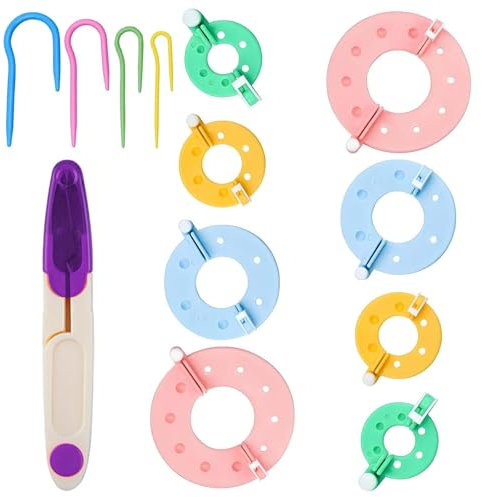 13 Pcs Pompom Maker Kits, Pompon Maker Flusen Ball Weber DIY Flusen Bälle Stricken Handwerk Making Kit Mit Nähschere Handwerk Projekt Pom Pom Maker Für Hand Making Pompoms Bälle Zu Hause