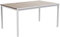 Keter Avon - Rechteckiger Esstisch für den Außenbereich, Garten, Terrasse, 159 x 95 x 75 cm, 6 Personen, Eschenholzdesign mit weißem Gestell, Polypropylen, uv-beständig und