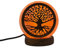 AROMASENSES - Lampada di sale dell'Himalaya USB con base in legno | 100% naturale | fatta a mano | luce fissa. (Albero della vita)