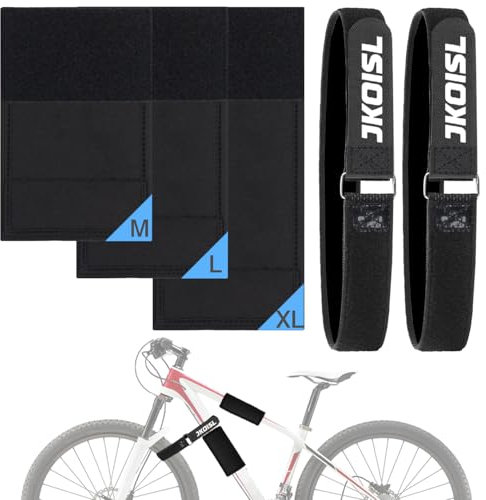 JKOISL Fahrrad Rahmenschutz 18 22 25CM+ Fahrradträger Gurt 65CM, Fahrrad Transportschutz Zubehör für Trekkingräder, Geländeräder, Carbon Frame Protector für Transport und Aufbewahrung