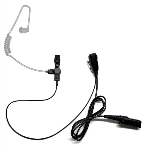 ULSOUMAX Air Acoustic Tube Auricolari Compatibile con Motorola DP2400 DP2400e DP3441e XPR3300e XPR3500 MTP3150 XiR P6600i Radio, Cuffia Acustica Auricolare con pulsante PTT Mic