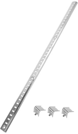 KOCKSHION Thickened 515mm Stainless Steel Refrigerator Shelf Bracket 3 Clip Holes 165mm Spacing, Freezer Cooler Shelf Support Clamp for Fridge Shelving Replacement