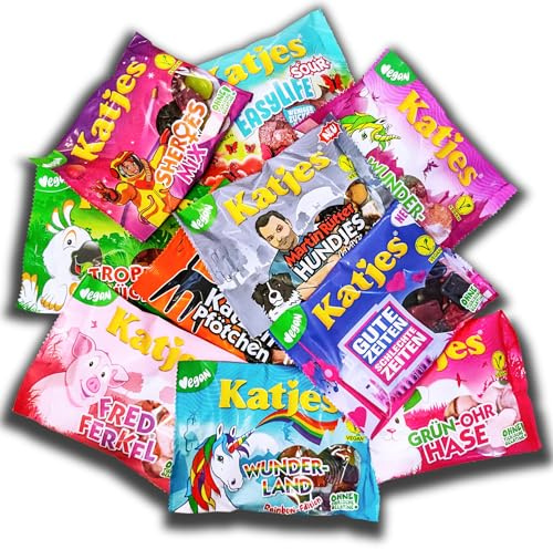 großes Katjes Mischpaket Überraschungsset 1,75g Fruchtgummi & Lakitz Mischung 10 Tüten a 175 g