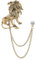 Broche tête de lion pour homme - Accessoire de costume de style britannique - Clip vintage pour tenue formelle