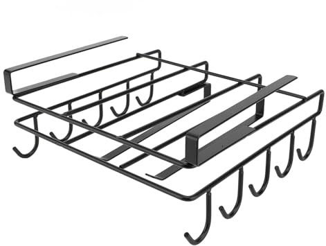 Ldafava Under Cabinet Cutting Board Rack Sturdy Space Saving Multi Use Kitchen Organizer for Cutting Boards Pot Lids Under Shelf Counter Chopping Board Holder Carbon Steel 25x25cm