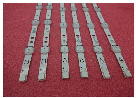 ZHANGAIQINYG LED Strips For J-VC LT-49K880 LT-49C870A LT-49C862 TELEFUNKEN D49U400M4CW techwood TD49UHDLED19 LED49292UHDFVP 49PUS6031/12(Kit 6pcs For 1 TV)