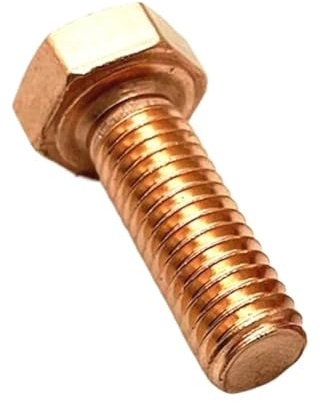 1/2 pz T2 Rame Puro Esterno Vite Esagonale Conduttivo Rame Rosso Viola Rame Bullone A Doppia Testa U M4 M5 M6 M8 M10 M12 M16(12mm,M8 (1Pcs))