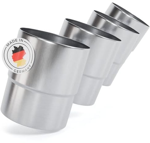 greate 4er Pack Fallrohr Adapter 100 mm aus Titan Zink Ablaufrohrverbinder | Steckmuffe DN 100 für Fallrohre mit 100mm Durchmesser - Muffe Regenfallrohr Zink Titanzink für Dachrinnen Entwässerung
