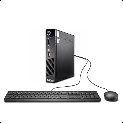 Lenovo ThinkCentre M93/M93P Mini Desktop Computer PC, Intel Core i5-4570, 8 GB RAM, 128 GB SSD, WiFi, Bluetooth, US Keyboard, Windows 11 Pro (Renewed)
