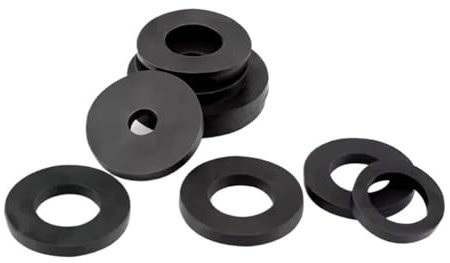 Schwarze flache Unterlegscheibe 2-42 mm, Gummidichtung, Dichtring, O-Ring, stoßdämpfend for Wasserhahnrohr, Wasserschlauch(5x11x2mm-20pcs)
