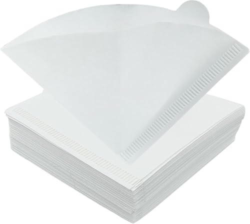 sengcengs 140 Stück Kaffeefilter, V01 Kaffee Papierfilter Größe 1, V-förmiger Einweg Kegelfilter, Coffee Papierfilter für Kaffeemaschinen, für Kaffeemaschinen Filterbecher 1-2 Tassen