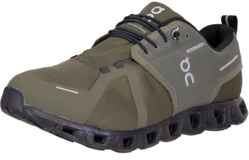 On Running Cloud 5 Waterproof Sneaker Trainer Schuhe (Olive/Black, EU Schuhgrößensystem, Erwachsene, Numerisch, M, 42)