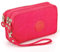 HYJMA Multifonctions 3 Couches Fermeture à glissière clé Carte téléphone Pochette Monnaie Argent Sac Porte-Monnaie (Rose)