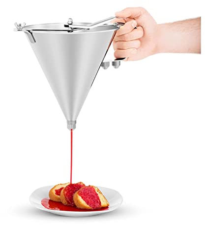 Royal Catering RCOF-2 Imbuto Dosatore Professionale Colino Dosatore in Acciaio inox (2 L, 3 punte, 19,4 cm diametro)