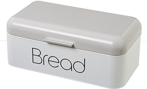 D,casa - Panera de Metal Blanca de Mesa Vintage para Cocina.