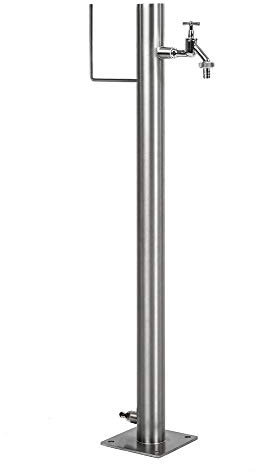 KTC Tec Wassersäule SRG 950 mm Edelstahl MIT Schlauchhalterung Gartenschlauch Zapfsäulen Schlauchhalter