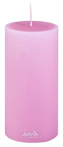 Sovie Candles Stumpenkerzen, Säulenkerze Flachkopfkerze Blockkerze, Brenndauer ca. 82 Std., Ø 70 mm x H 150 mm, 12 Stück (Violett)