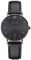 Kistanio Damenuhr Petit Gun Metal Edelstahl Saphirglas mit schwarzem Lederband GM-GMS-L-BLK