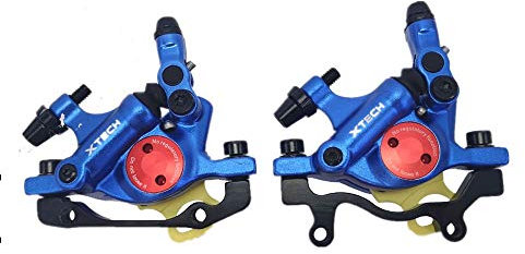 NYK Zoom - Pinze freno a disco idraulico per mountain bike anteriore e posteriore (blu)