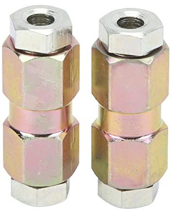2 Pezzi di Connettori per Tubi Freno, Dado Maschio e Femmina in Linea in Metallo 10 Mm / 0,39 Pollici per Raccordi per Tubi Dell'olio 3/16 Pollici, Accessori per Auto