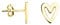 SOFIA MILANI - Damen Ohrringe 925 Silber - vergoldet/golden - Herzen Ohrstecker - E1198