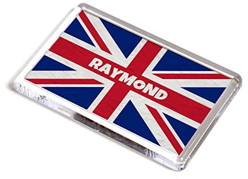 FRIDGE MAGNET - Raymond - Union Jack Flag - Boy's Name Gift